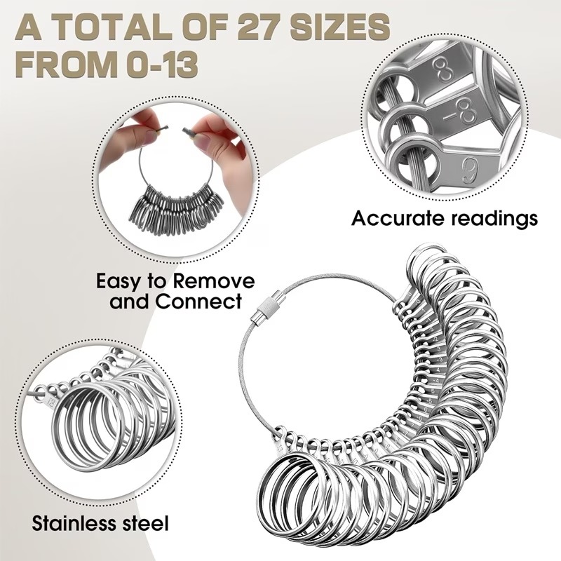 Ringgrößenmesser, Messwerkzeug – Ring Sizer Measuring Tool Mandrel Set Bewertung und Preis