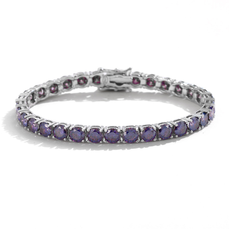 D VVS Original Lila Moissanit  – Moissanite Tennis Bracelet 925 Sterling Bewertung und Preis