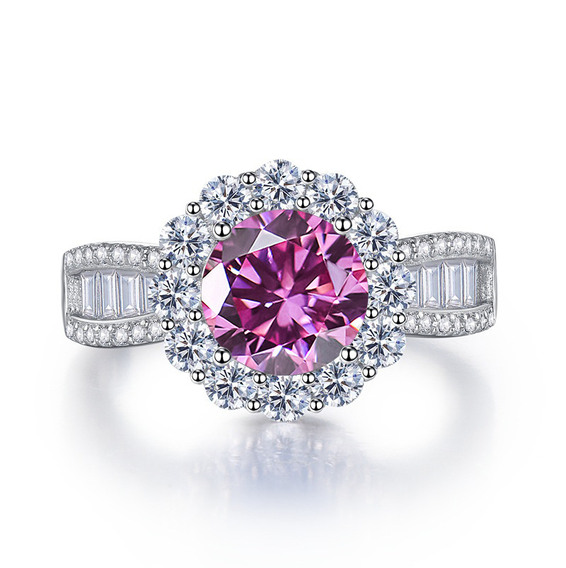 S925 Sterling Silber Ring mit  – Moissanite Engagement Ring 2 Carat D Vvs1 Bewertung und Preis