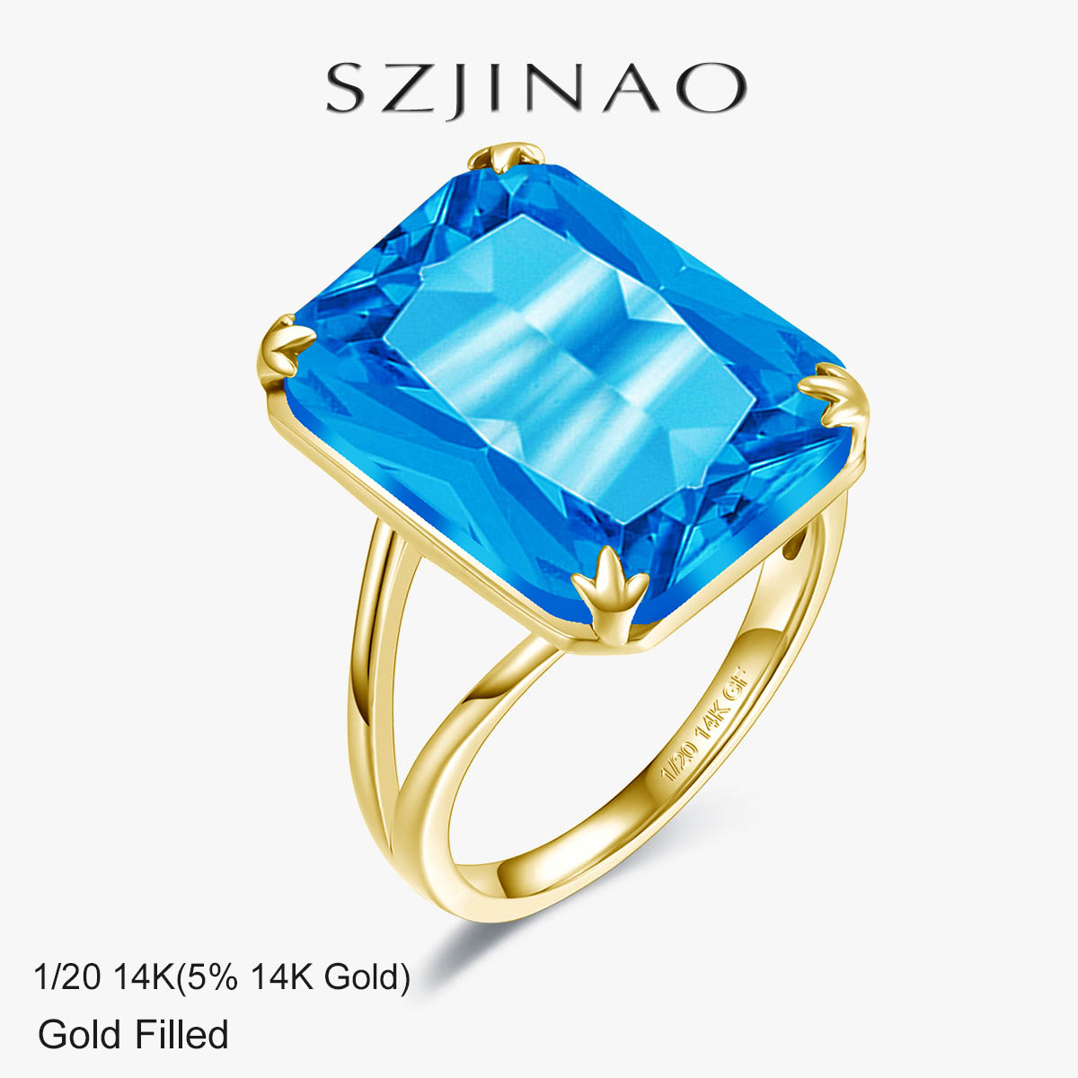 Blauer Topas-Ring, massiv, 14  – Lab Grown Diamond Ring 14K Gold Bewertung und Preis