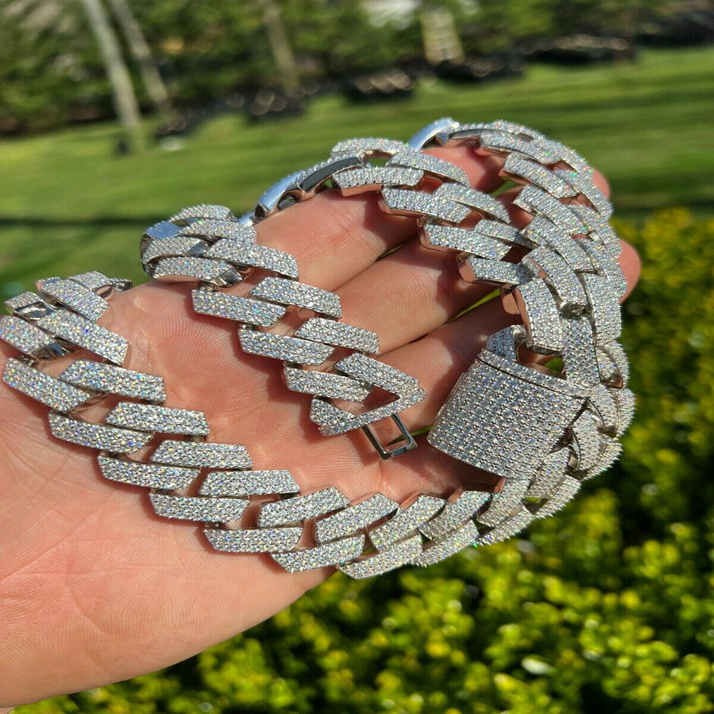 Out .22MM Iced Moissanit Cuban – Moissanite Cuban Link Chain Iced Out Bewertung und Preis