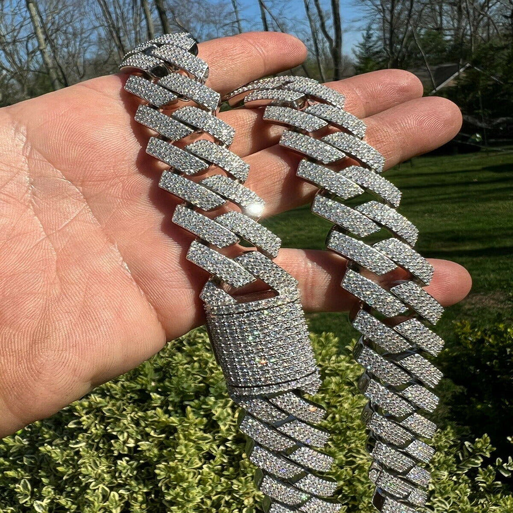 Out .22MM Iced Moissanit Cuban – Moissanite Cuban Link Chain Iced Out Bewertung und Preis