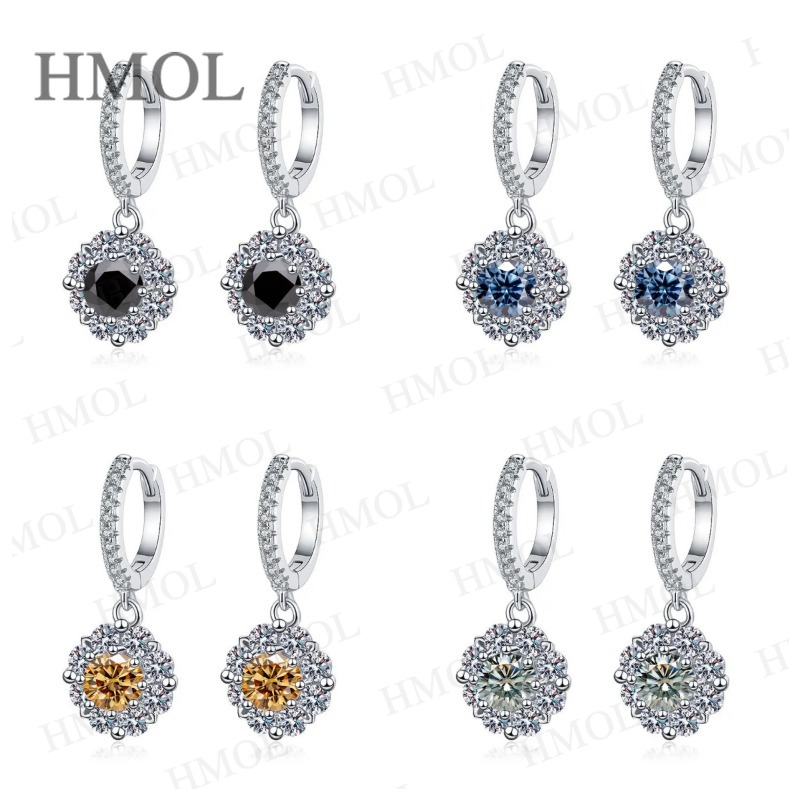 Rundschliff 1CT Moissanit Ohrr – Moissanite Stud Earrings Round Cut 1Ct Bewertung und Preis