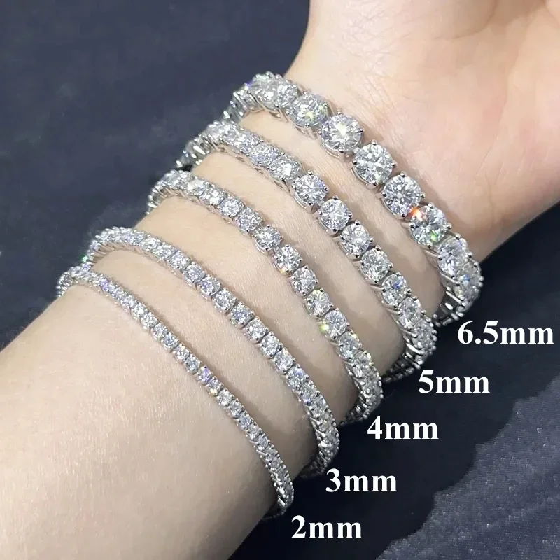 Im Labor hergestellte Moissani – Moissanite Tennis Bracelet 925 Sterling Bewertung und Preis