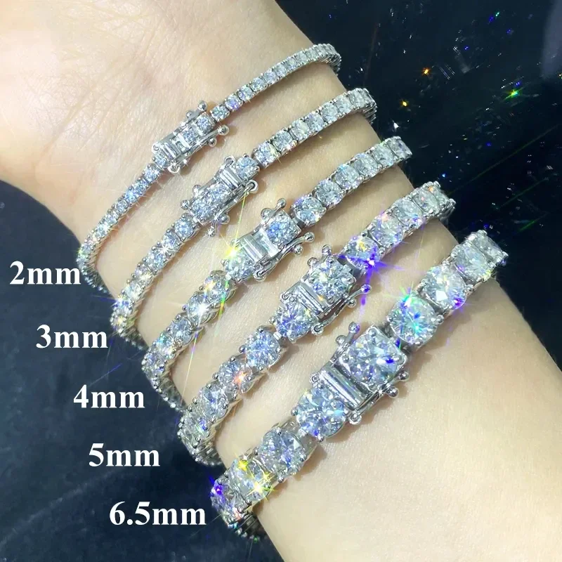 Im Labor hergestellte Moissani – Moissanite Tennis Bracelet 925 Sterling Bewertung und Preis
