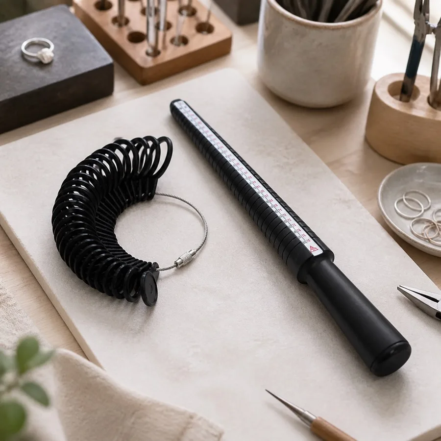 Schmuckwerkzeuge Ringgrößenmes – Ring Sizer Measuring Tool Mandrel Set Bewertung und Preis