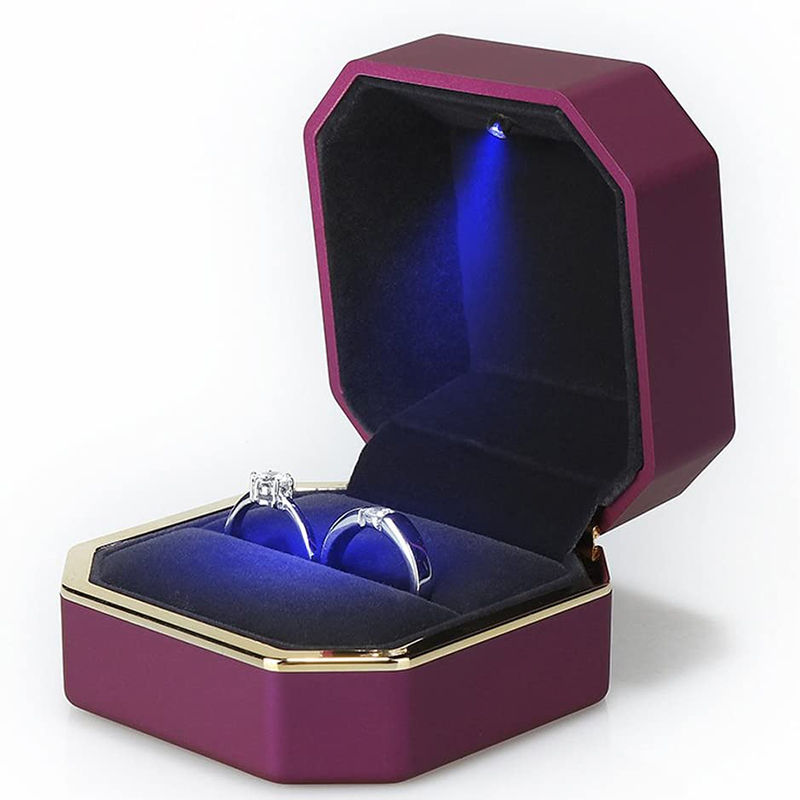 1 Stück LED Schmuck Ring Box L – Velvet Ring Box Led Light Proposal Bewertung und Preis