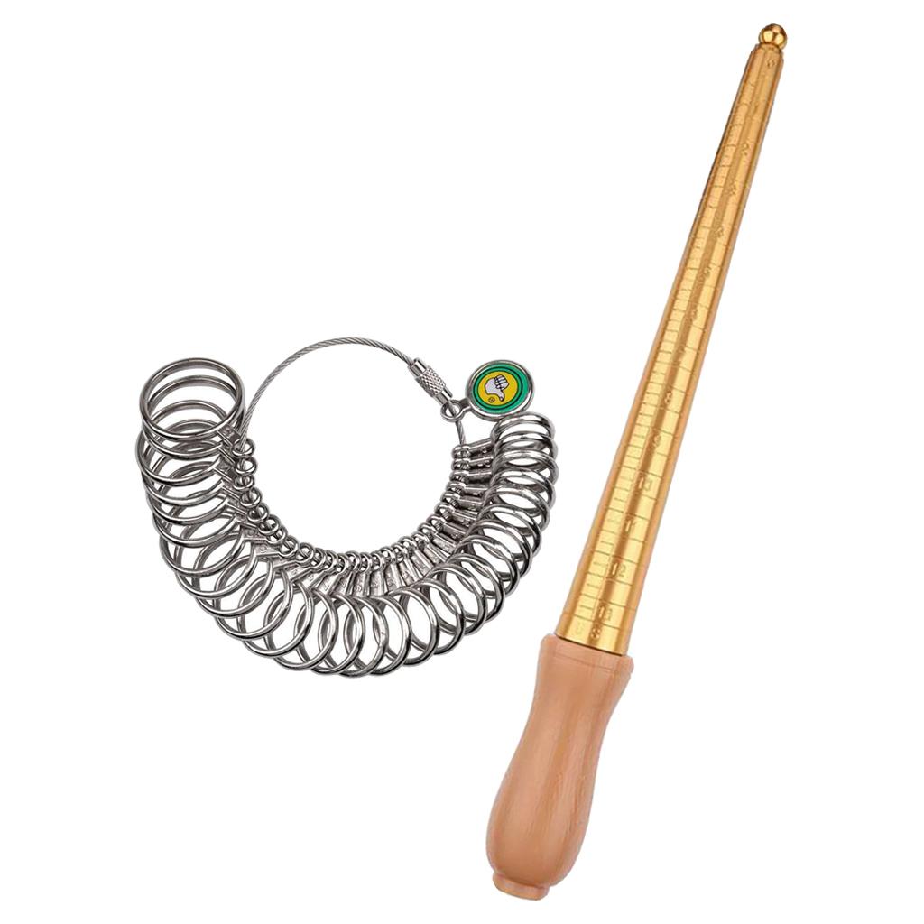 Ringgrößenmesser, Metall-Messw – Ring Sizer Measuring Tool Mandrel Set Bewertung und Preis