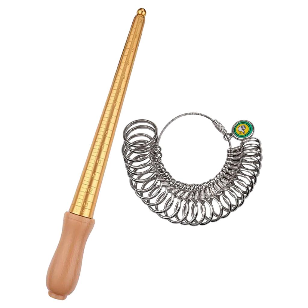Ringgrößenmesser, Metall-Messw – Ring Sizer Measuring Tool Mandrel Set Bewertung und Preis