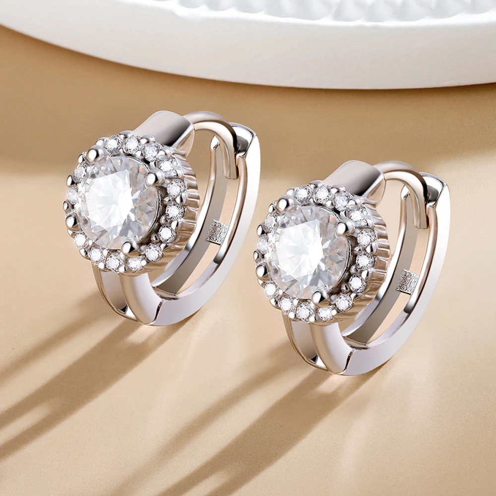 Serenity 0,5ct 1ct Rundschliff – Moissanite Stud Earrings Round Cut 1Ct Bewertung und Preis