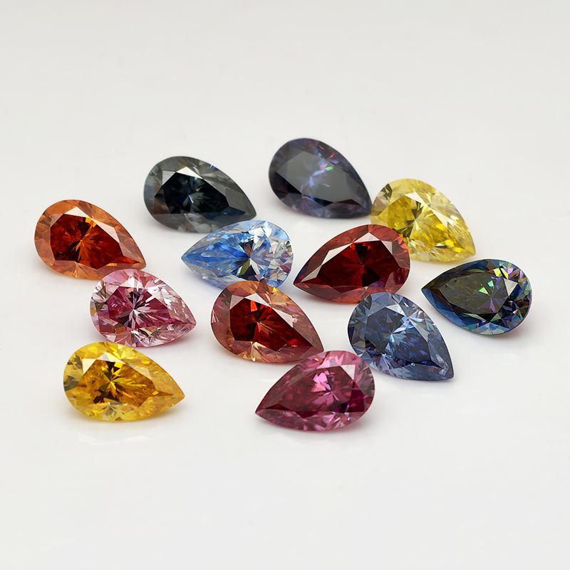 Neue bunte, birnenförmig gesch – Gra Certificate Loose Moissanite Stone Bewertung und Preis