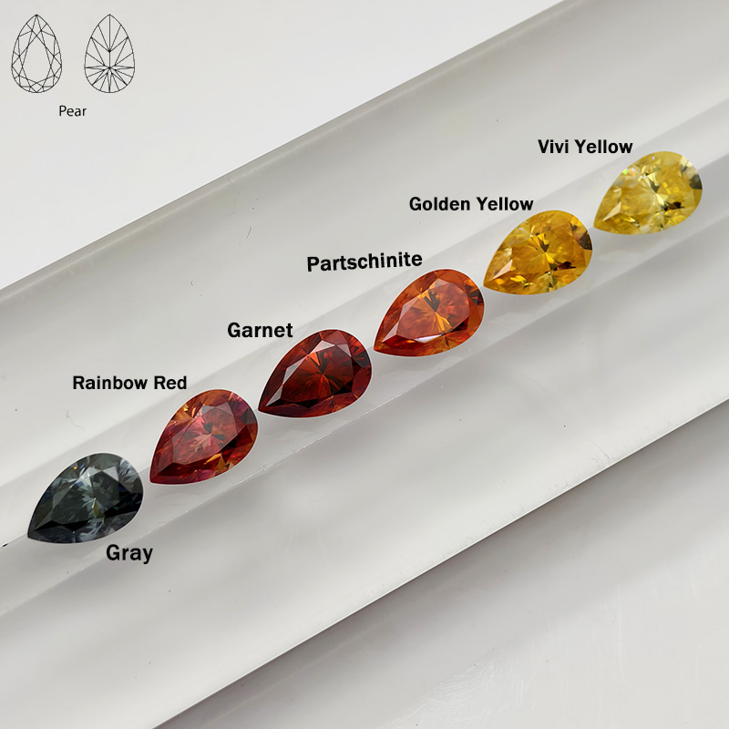 Neue bunte, birnenförmig gesch – Gra Certificate Loose Moissanite Stone Bewertung und Preis