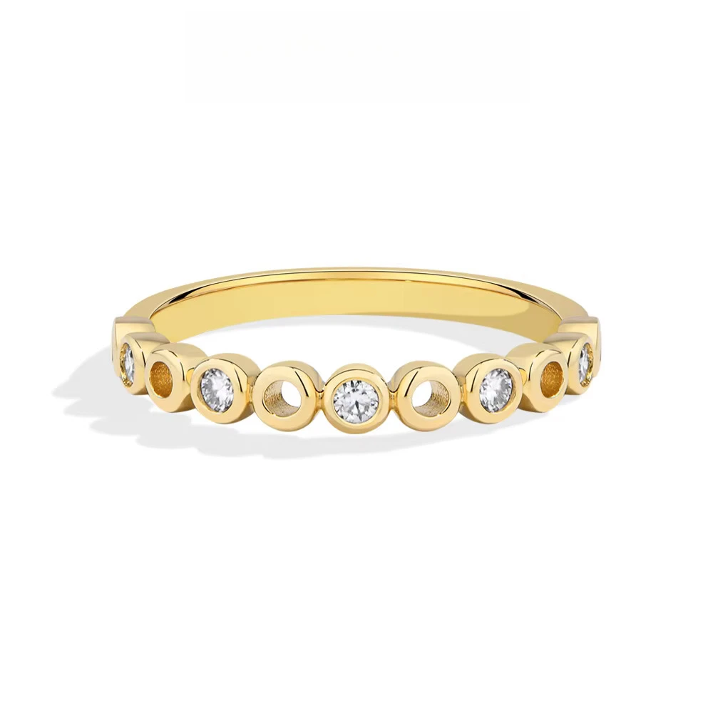 NASIA Synthetischer Moissanit- – Moissanite Eternity Band Ring Stackable Bewertung und Preis
