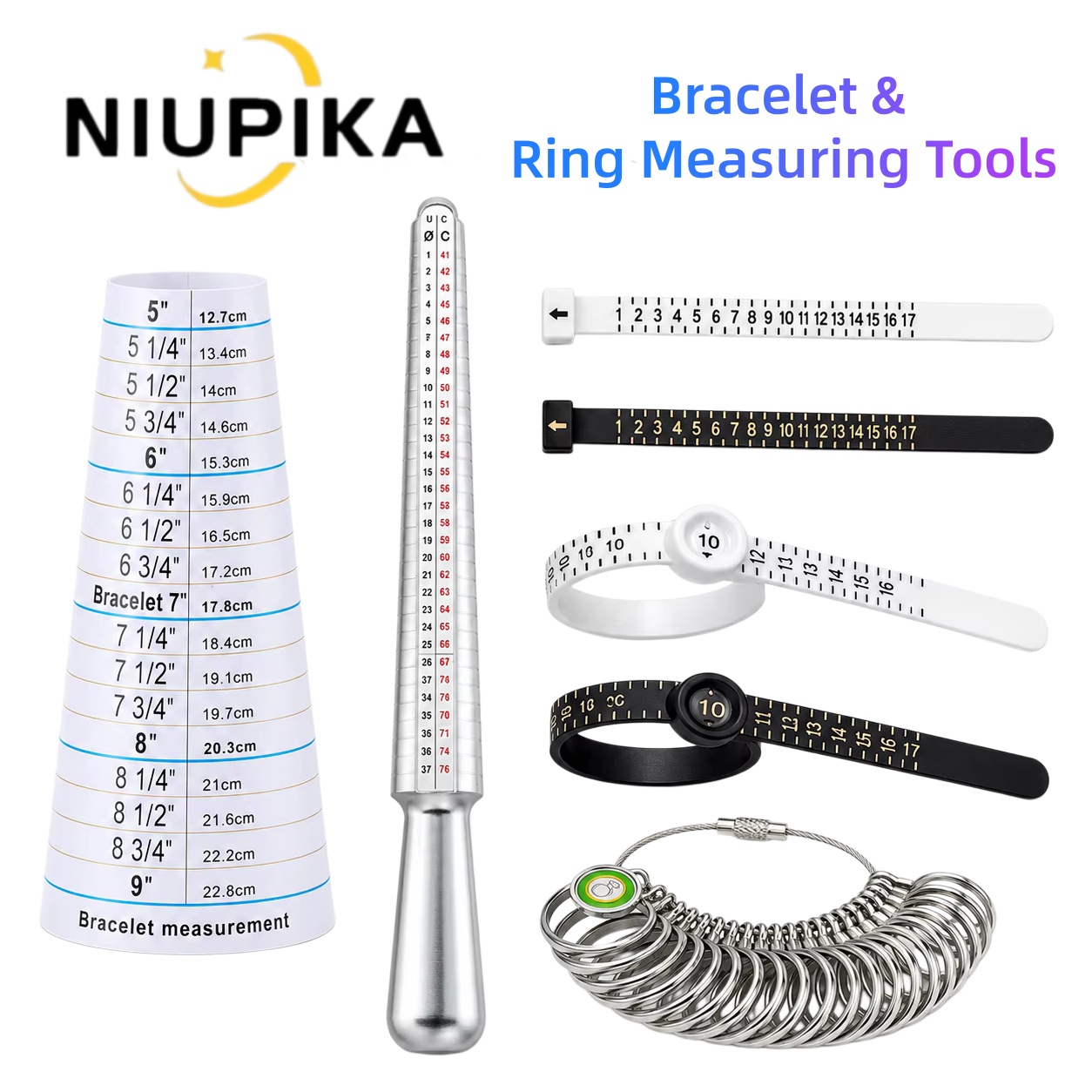 NIUPIKA Vollständiges Schmuck- – Ring Sizer Measuring Tool Mandrel Set Bewertung und Preis