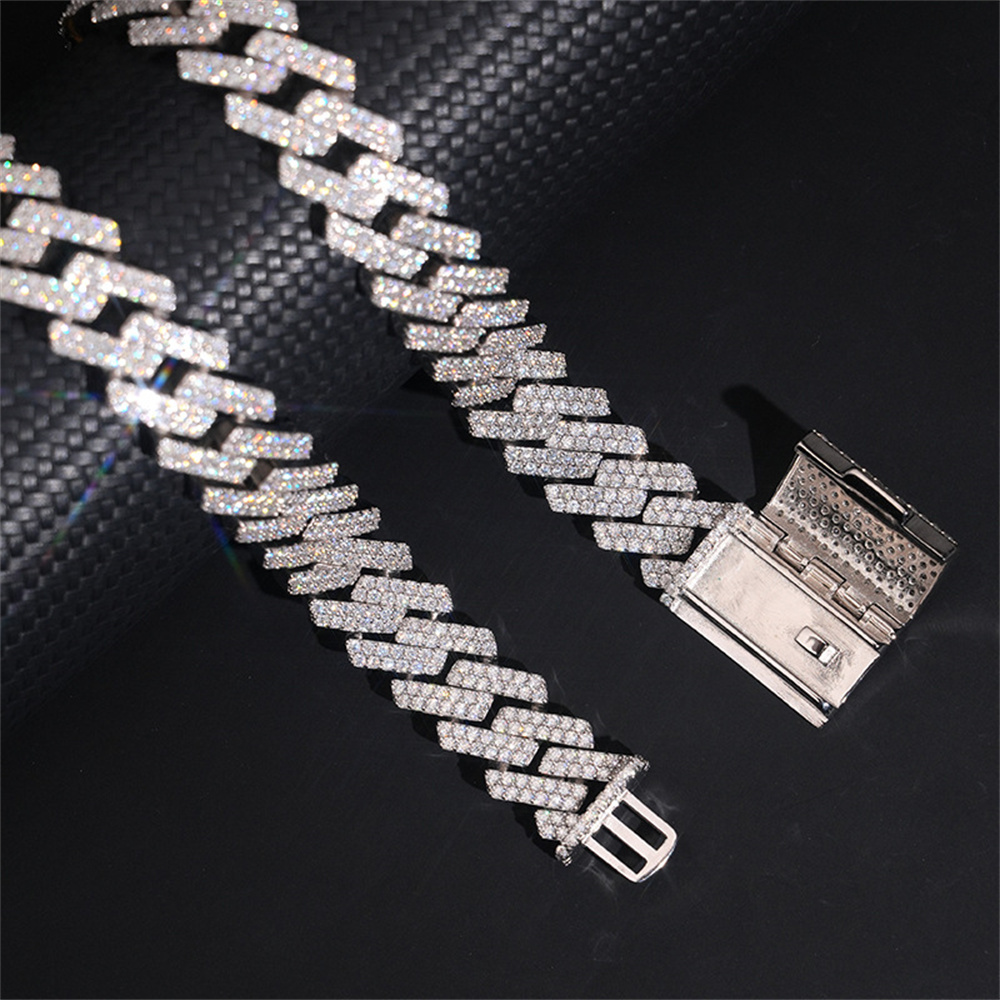 15mm Icedminer Voll-Moissanit- – Moissanite Cuban Link Chain Iced Out Bewertung und Preis