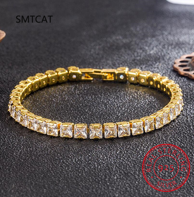 Princess Cut Moissanit-Diamant – Moissanite Tennis Bracelet 925 Sterling Bewertung und Preis