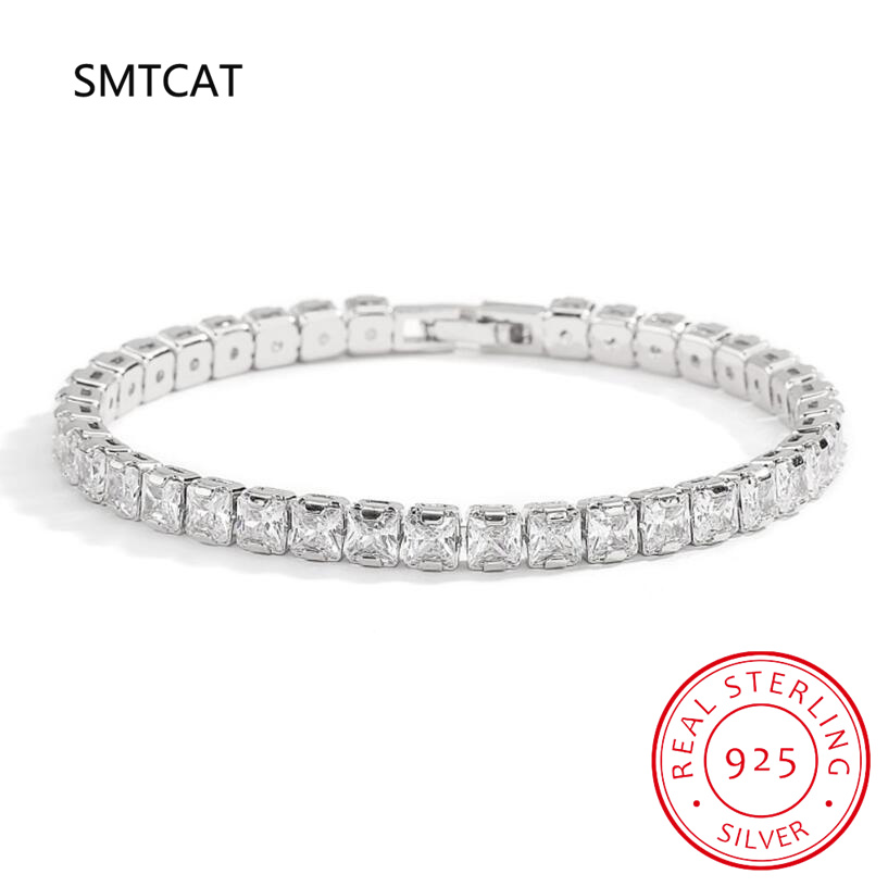 Princess Cut Moissanit-Diamant – Moissanite Tennis Bracelet 925 Sterling Bewertung und Preis