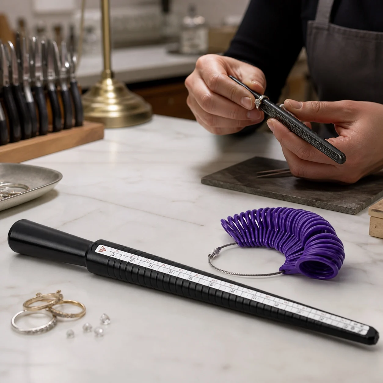 Schmuckwerkzeuge Ringgrößenmes – Ring Sizer Measuring Tool Mandrel Set Bewertung und Preis