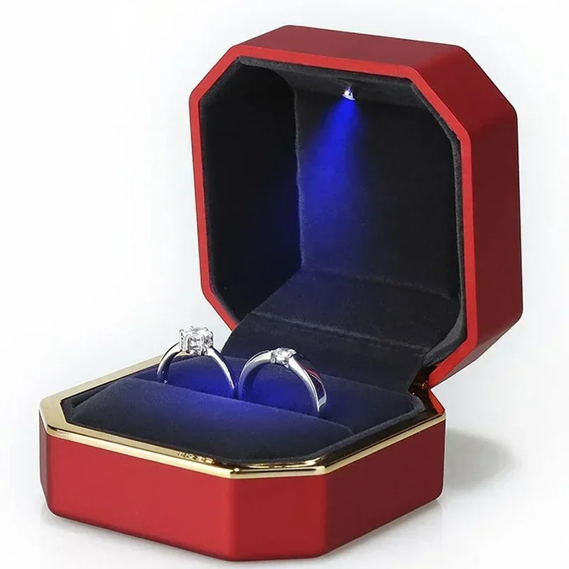Neue Doppel-Ringbox, quadratis – Velvet Ring Box Led Light Proposal Bewertung und Preis